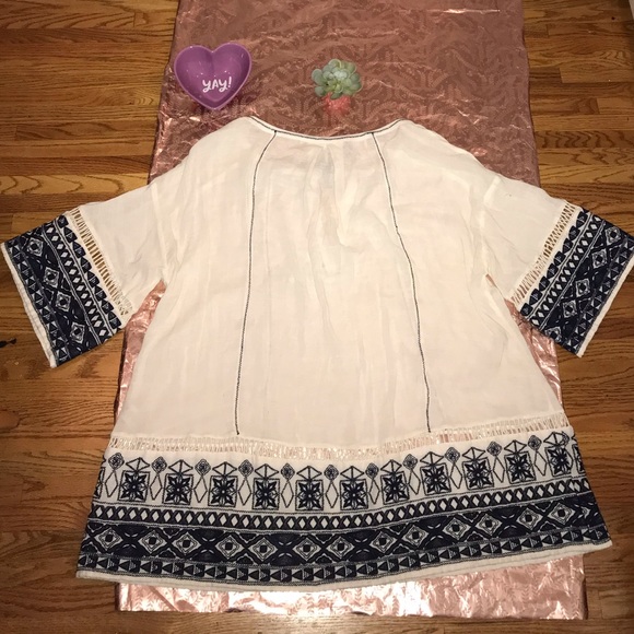 Sold Free People Embroidered Tunic Dress - Picture 4 of 7